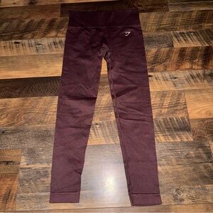 Gymshark Maroon High-Waist Leggings